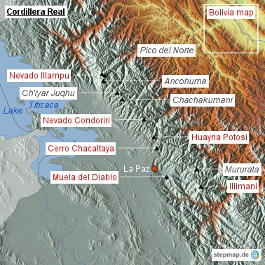 bolivia 0000 map cordillera real